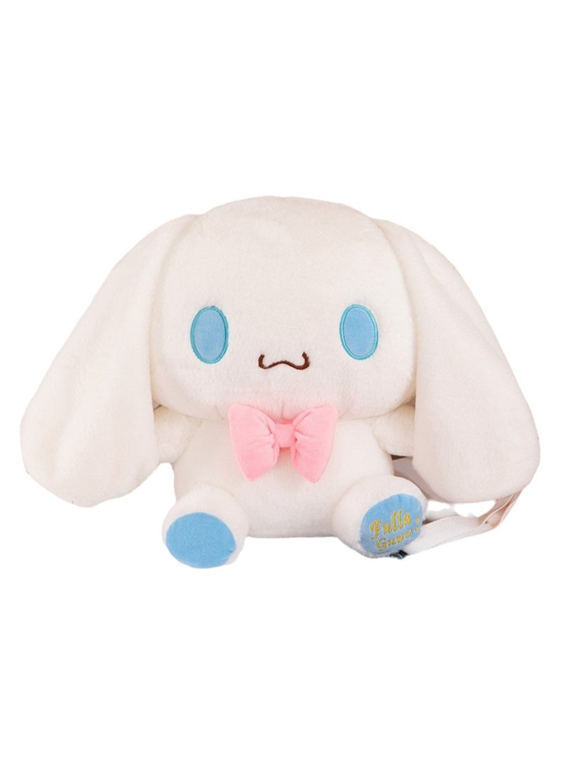 Plush Backpack Doll Shoulder Messenger Bag Handbag Cute Cartoon Backpack (Cinnamon Dog Blue) - Image 1